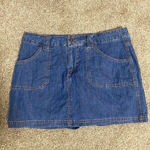 Denim Mini Skort - Blue